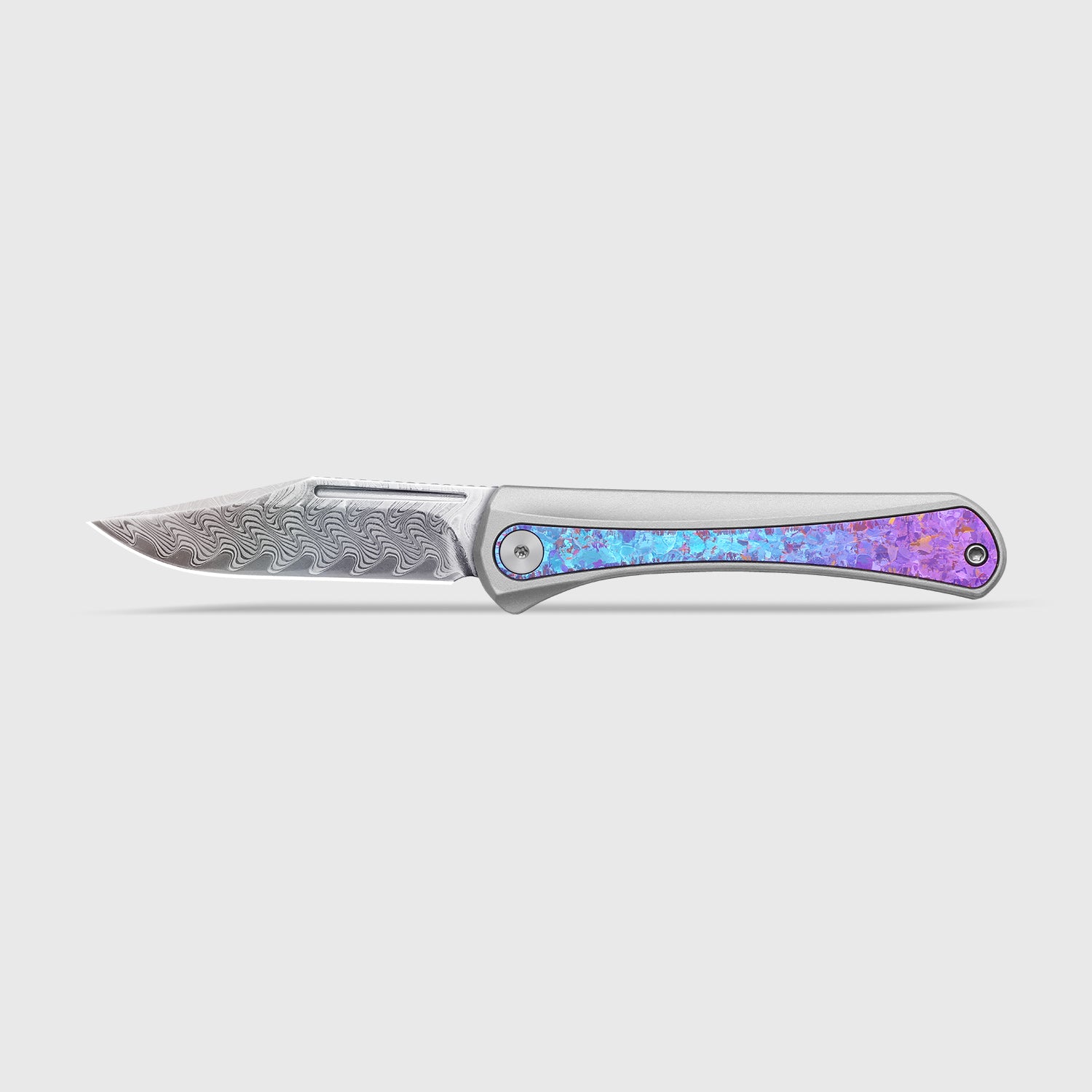 Melody | Rainbow Damascus | Aluminum & Crystallized Titanium | KizerB™ 3732A1