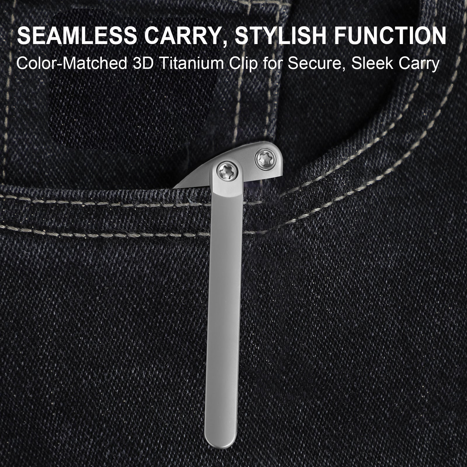 Quoll | S45VN | Titanium & Rainbow Damascus | Satin Brushed | Ki3733A1