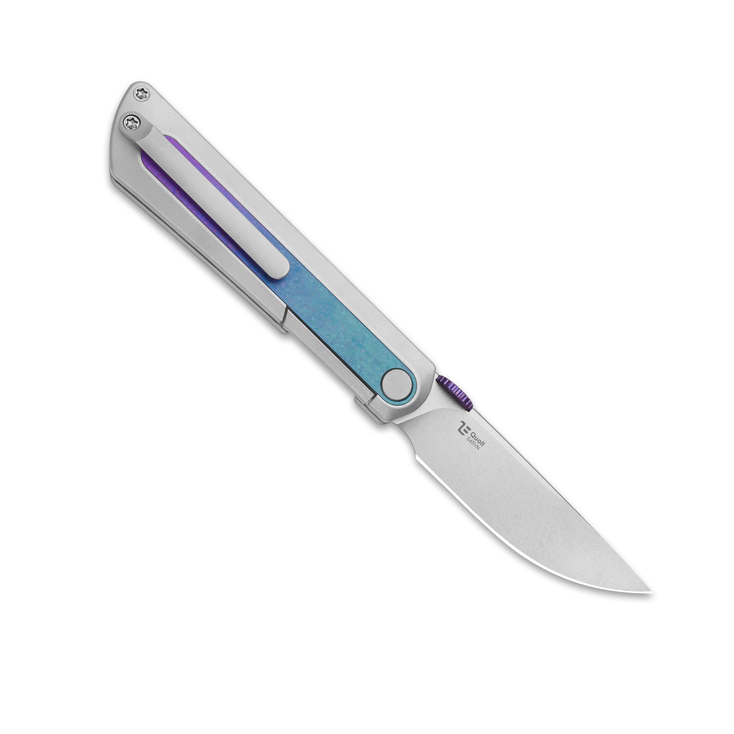 Quoll | S45VN | Titanium & Crystallized Titanium | Stonewashed | Ki3733A2