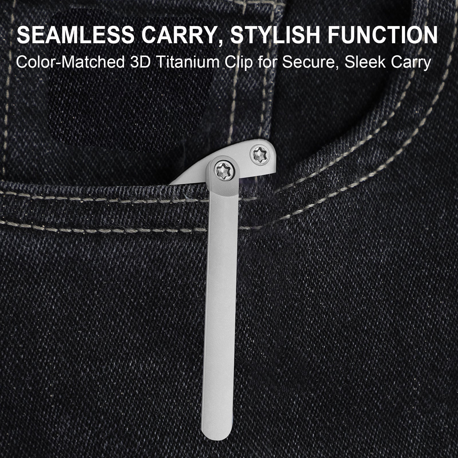 Quoll | S45VN | Titanium & Crystallized Titanium | Stonewashed | Ki3733A2