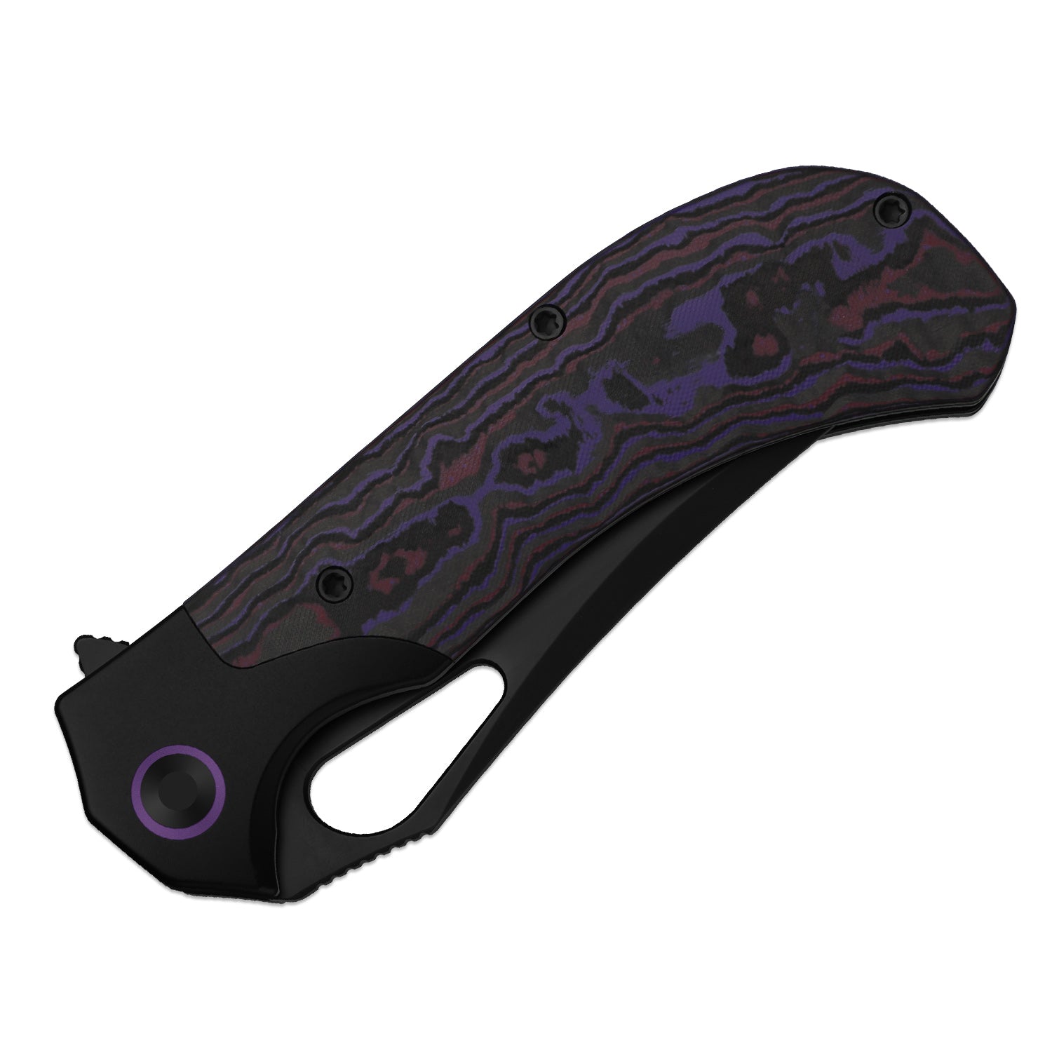 Cyclone | Frame Lock | Titanium & Fatcarbon Purple Haze | S35VN+Matte