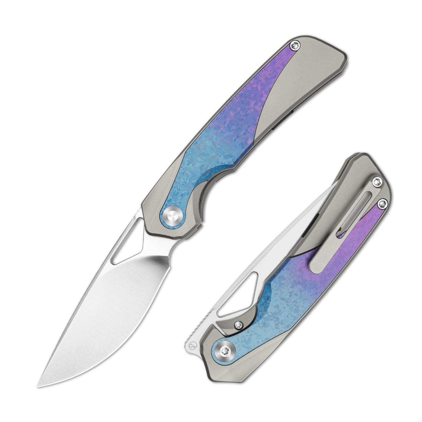 Topsail 3.1 inch S45VN Titanium & Crystallized Titanium Ki3735A1-Kizer