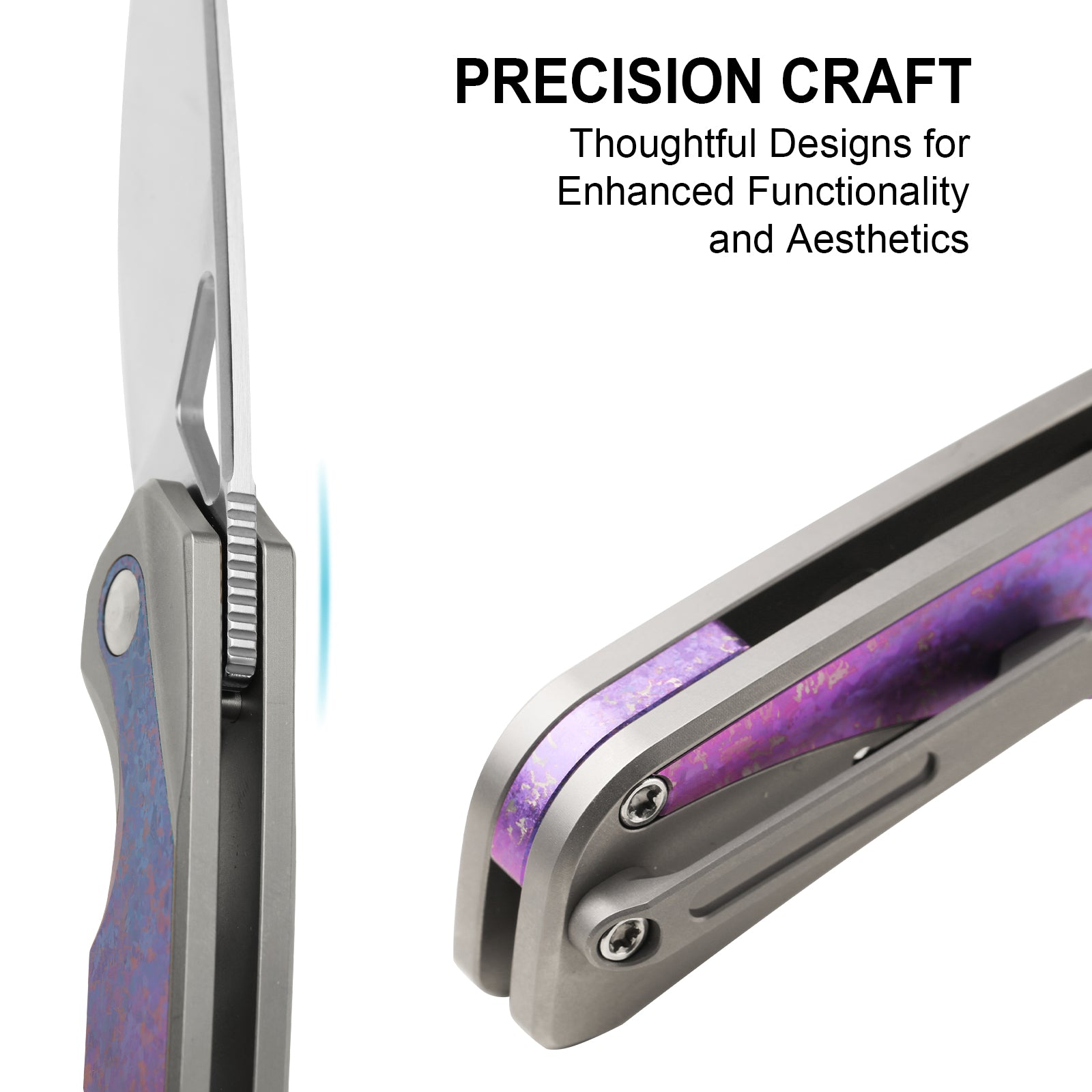 Topsail 3.1 inch S45VN Titanium & Crystallized Titanium Ki3735A1-Kizer