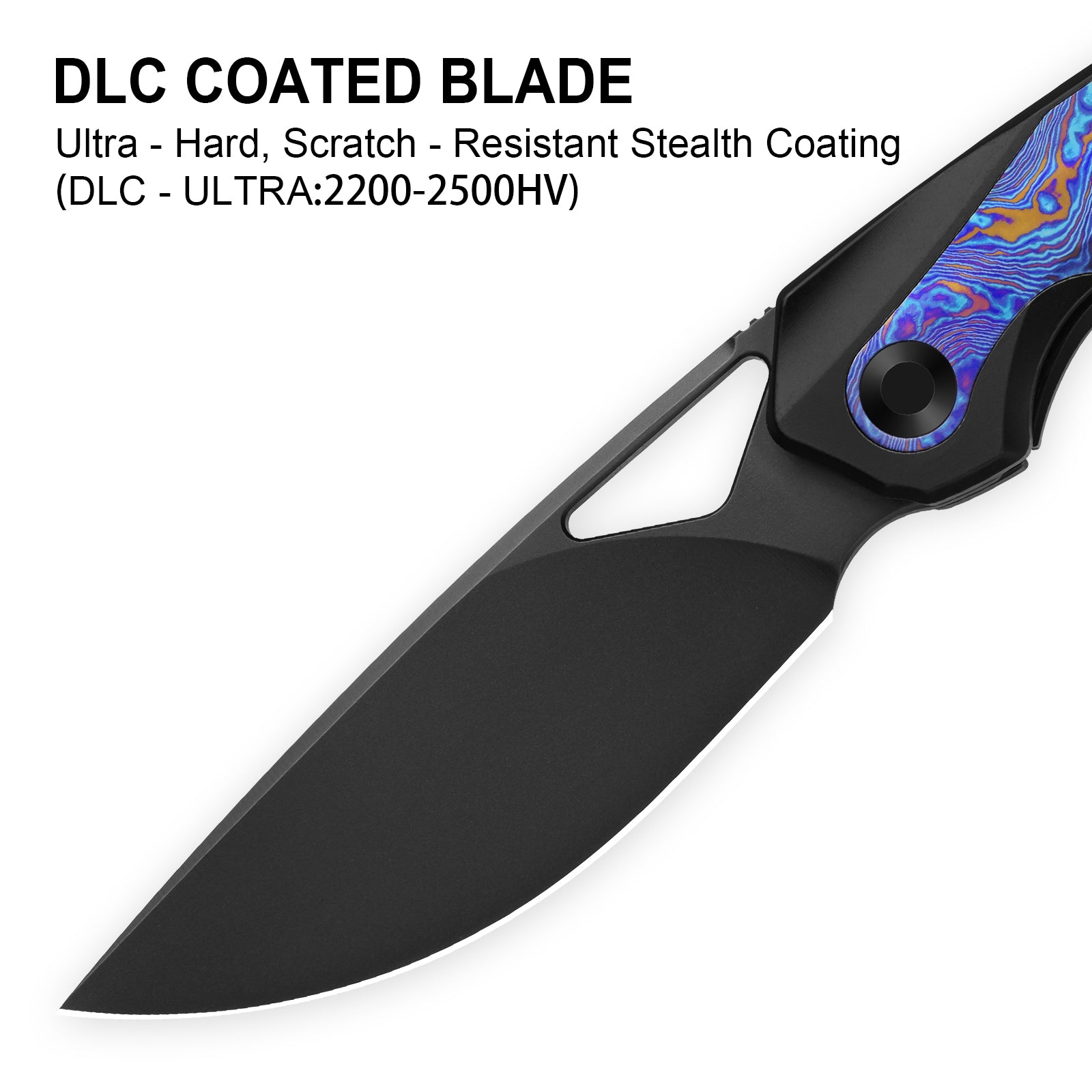 Topsail | S45VN | Titanium & Timascus | Matte DLC Ultra | Front Flipper | Ki3735A2