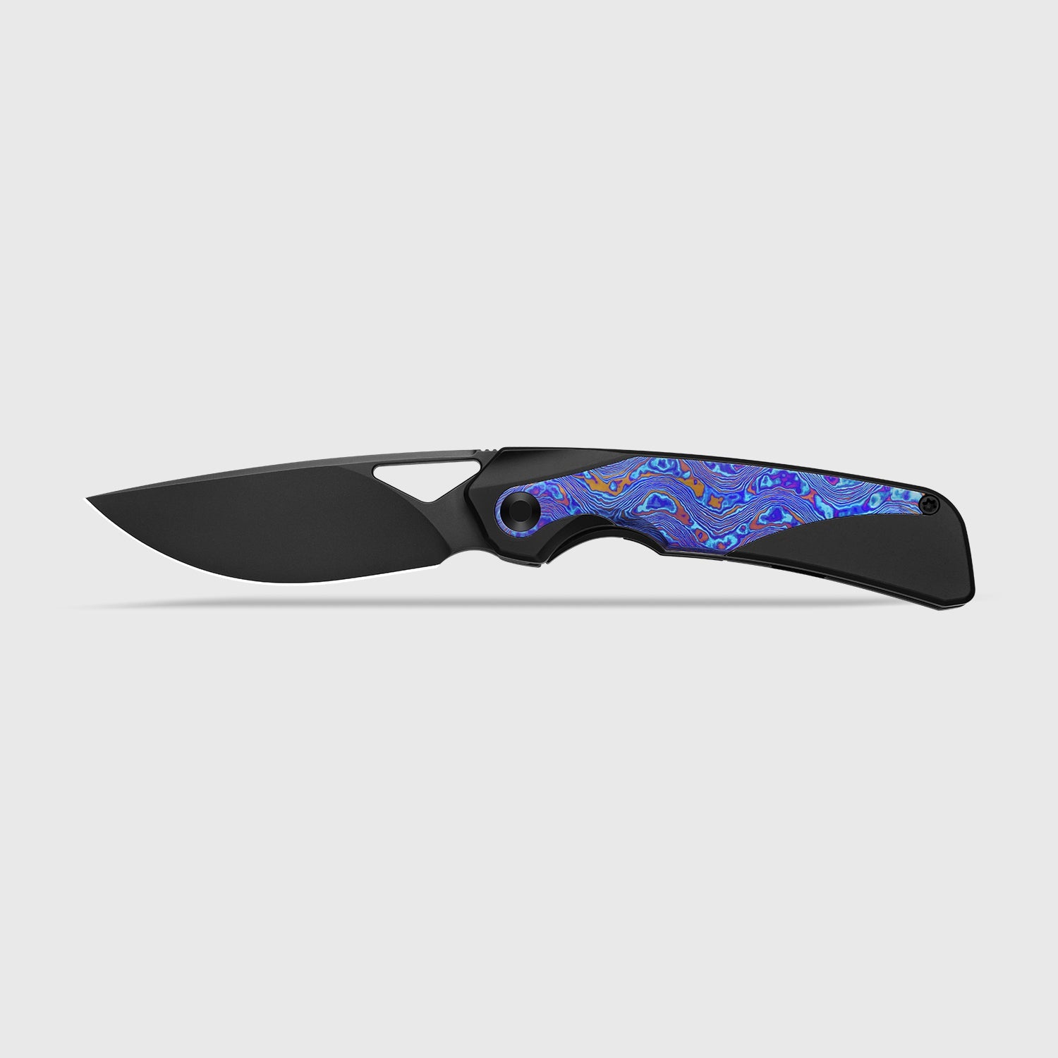 Topsail | S45VN | Titanium & Timascus | Matte DLC Ultra | Front Flipper | KizerB™ 3735A2