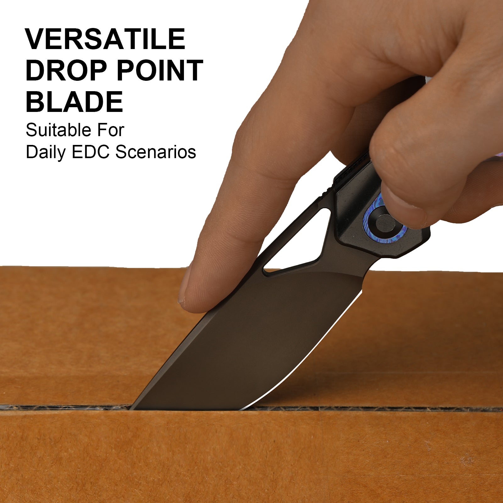 Topsail | S45VN | Titanium & Timascus | Matte DLC Ultra | Front Flipper | Ki3735A2