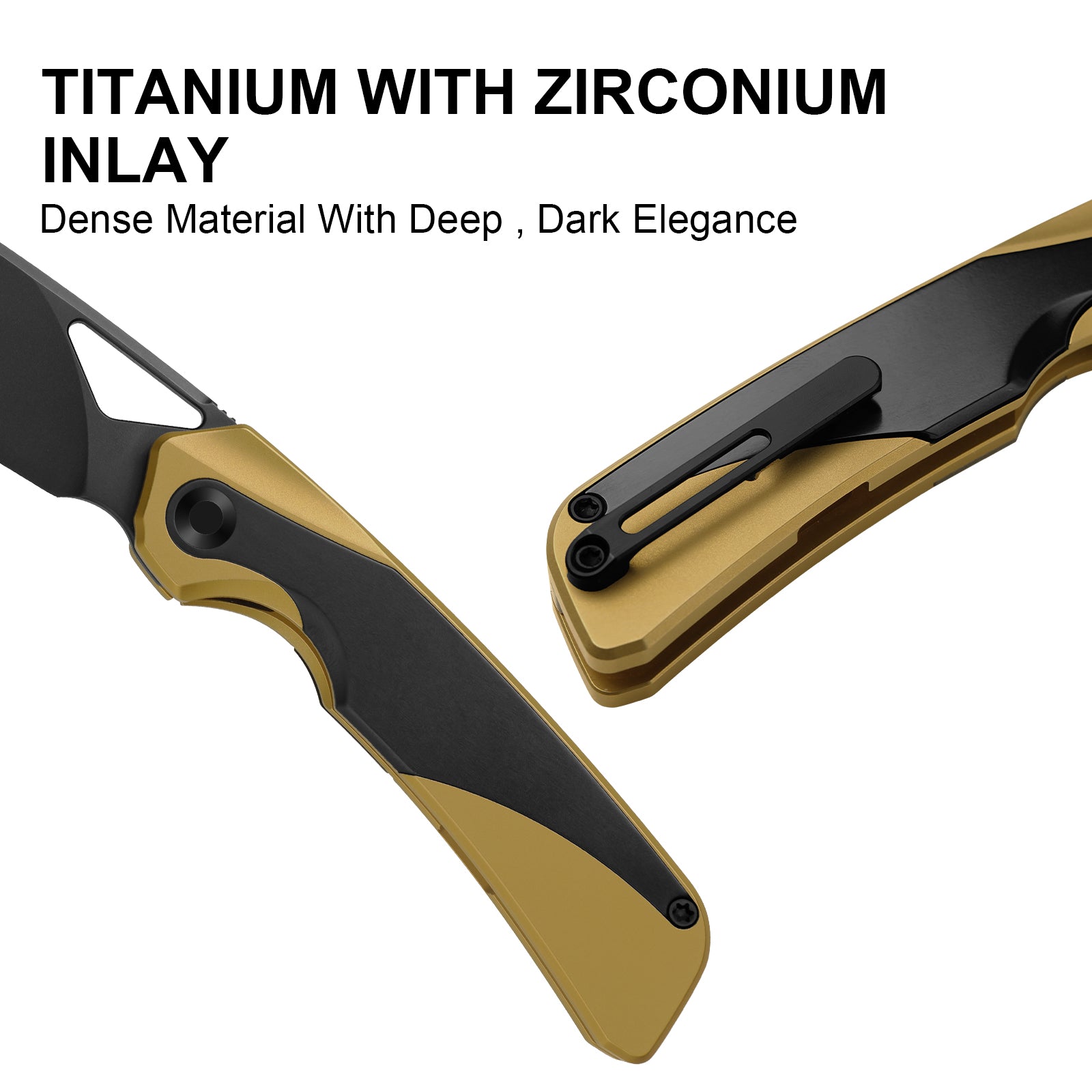 Topsail | M390 | Titanium + Stark Black Zirconium | Matte DLC Ultra | Front Flipper | Ki3735A3