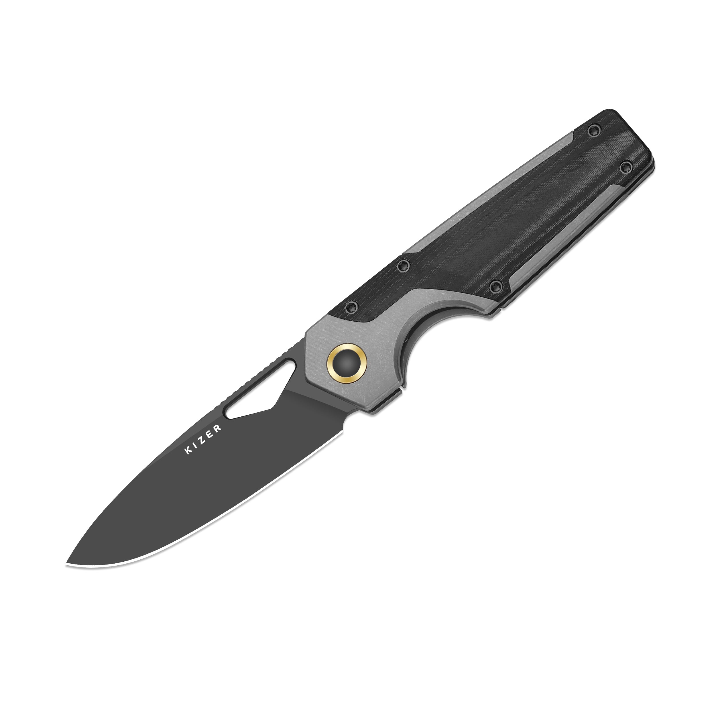 Serpentine Elmax Titanium & Micarta Matte DLC Ultra - Kizer