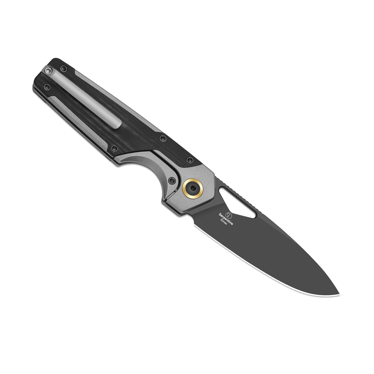 Serpentine Elmax Titanium & Micarta Matte DLC Ultra - Kizer
