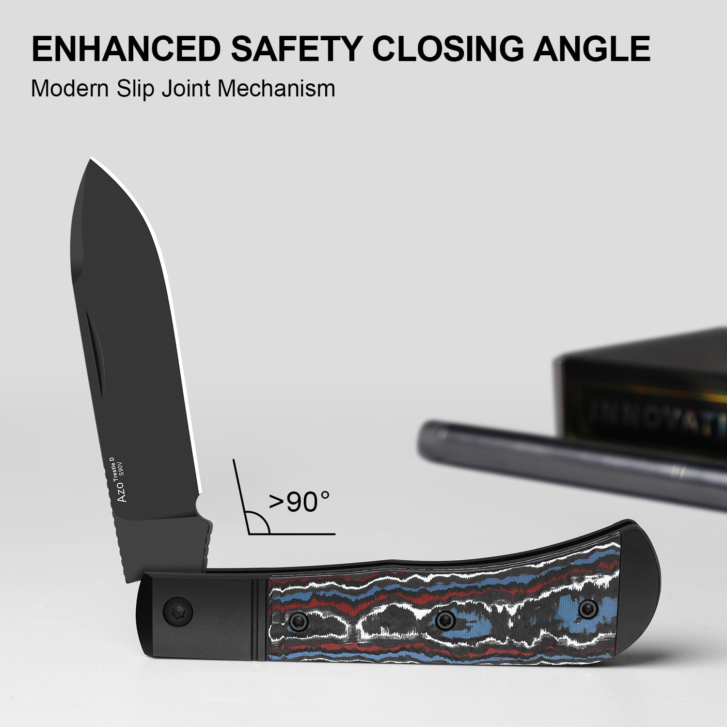 Trestle D 2.95 inch S90V Aluminum & Fat Carbon Ki3760A1-Kizer