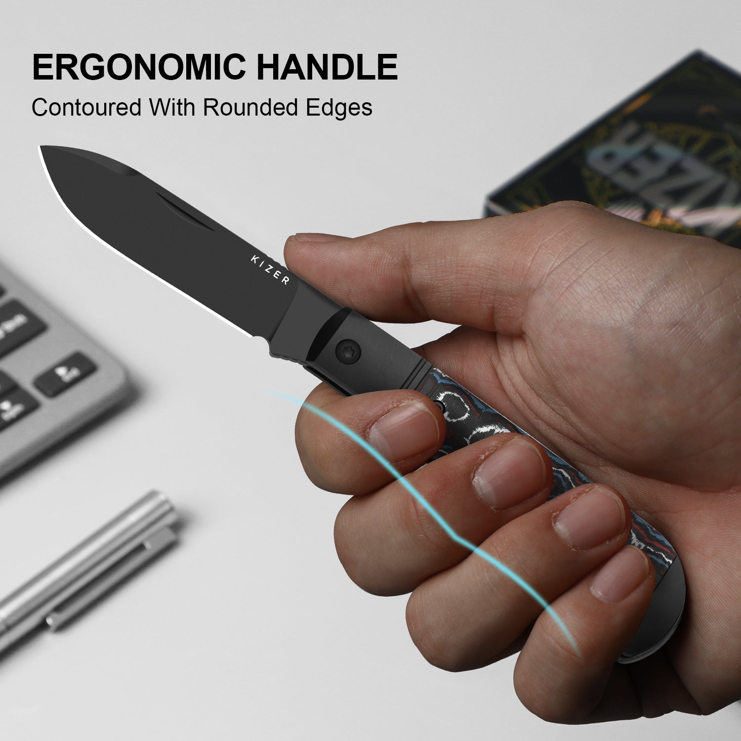 Trestle D 2.95 inch S90V Aluminum & Fat Carbon Ki3760A1-Kizer