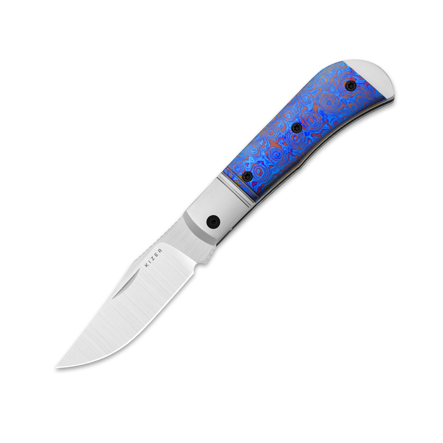 Trestle 2.89 inch S45VN Titanium & Timascus Ki3761A5-Kizer