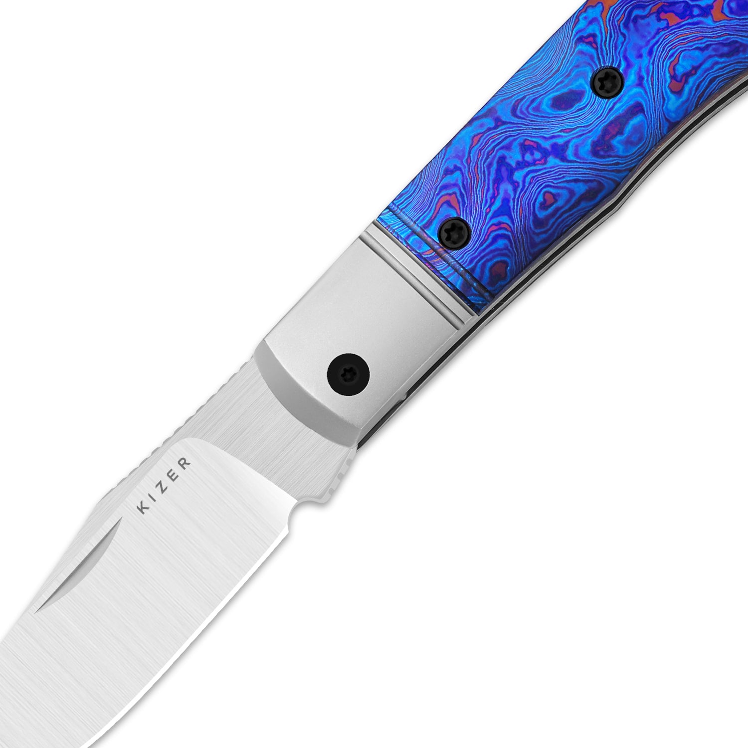 Trestle 2.89 inch M390 Titanium & Timascus Ki3761A6-Kizer