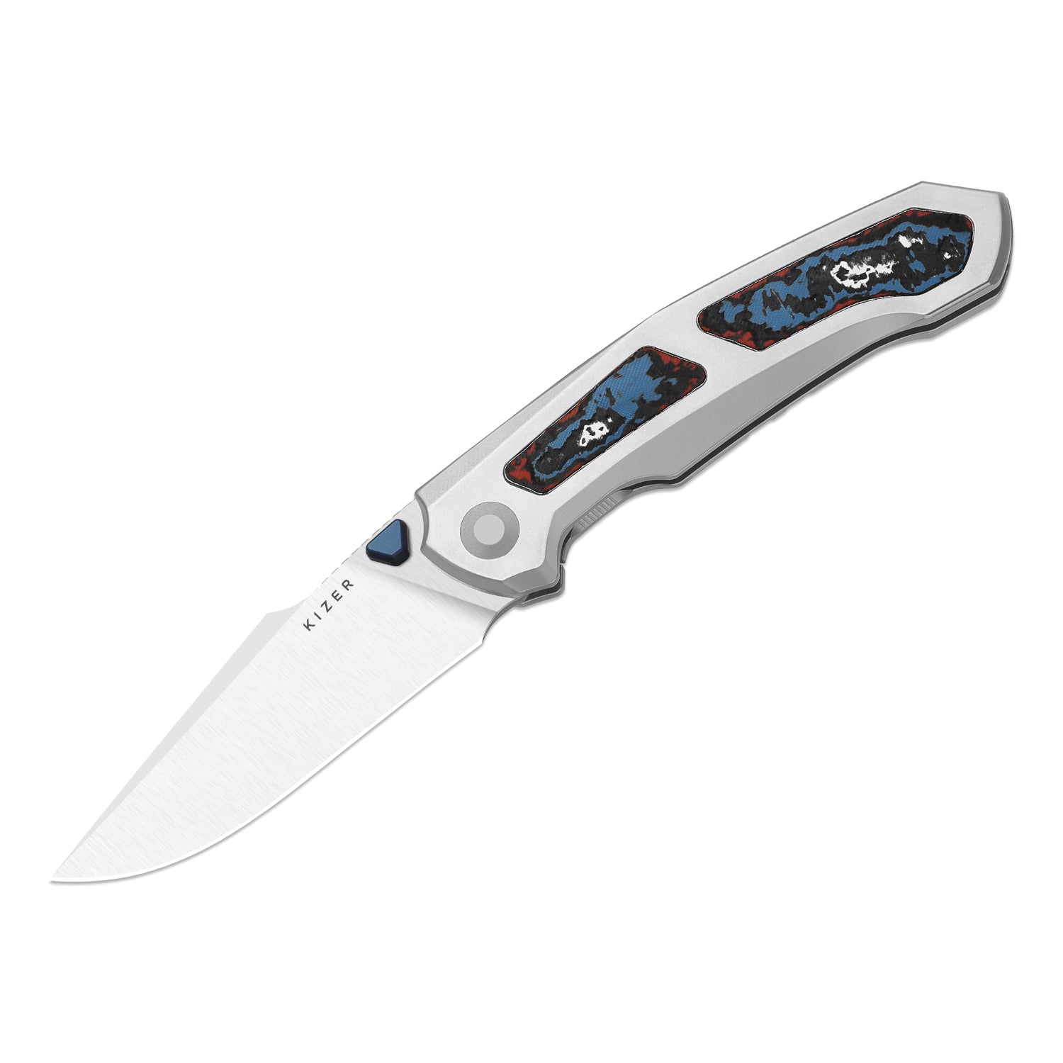Feweed XL | S90V | Harpoon Blade | Titanium & Fat Carbon Nebula | Kize