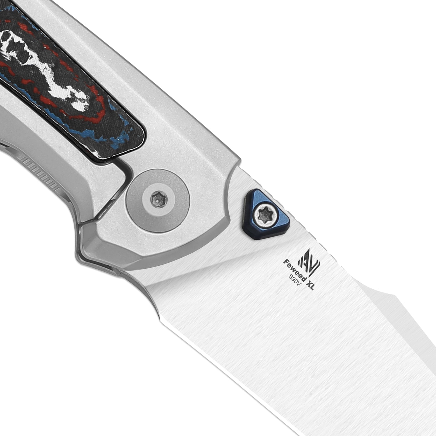 Feweed XL | S90V | Harpoon Blade | Titanium & Fat Carbon Nebula | Kize