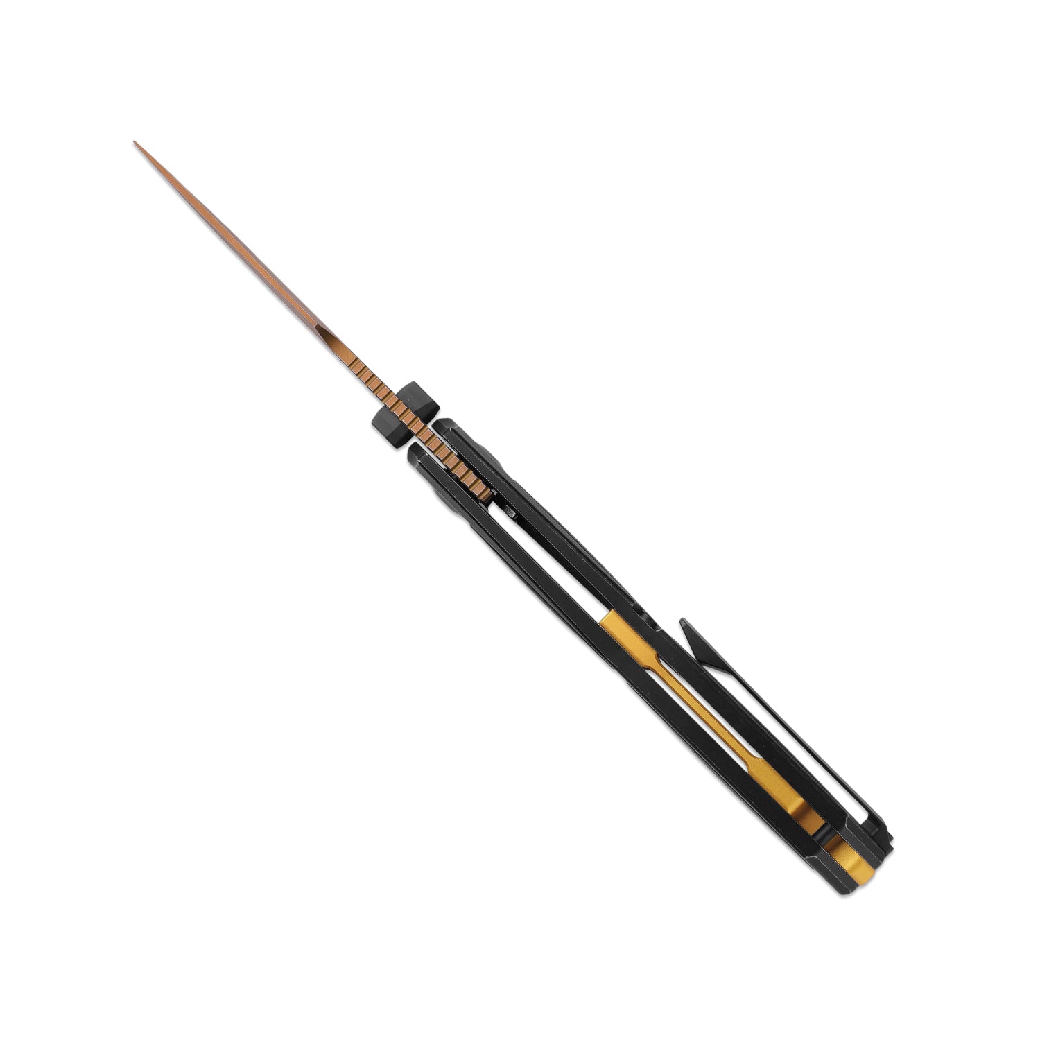 Feweed XL | S90V | Harpoon Blade | Titanium & Camo Carbon Shipwreck｜KizerB™ 4694A3