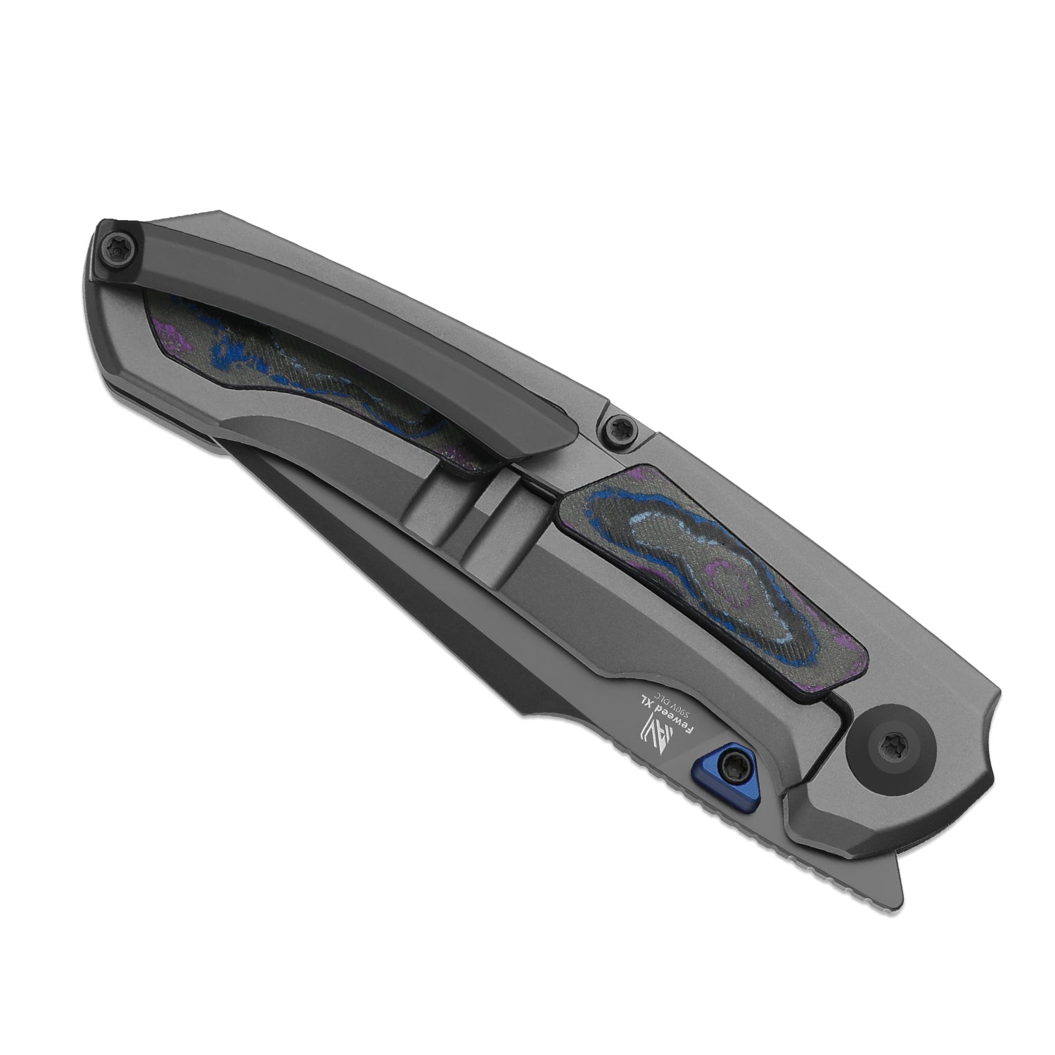 Kizer Feweed XL Knife Damtanium Camo Carbon S90V BLADE DISTRICT EXCLUS