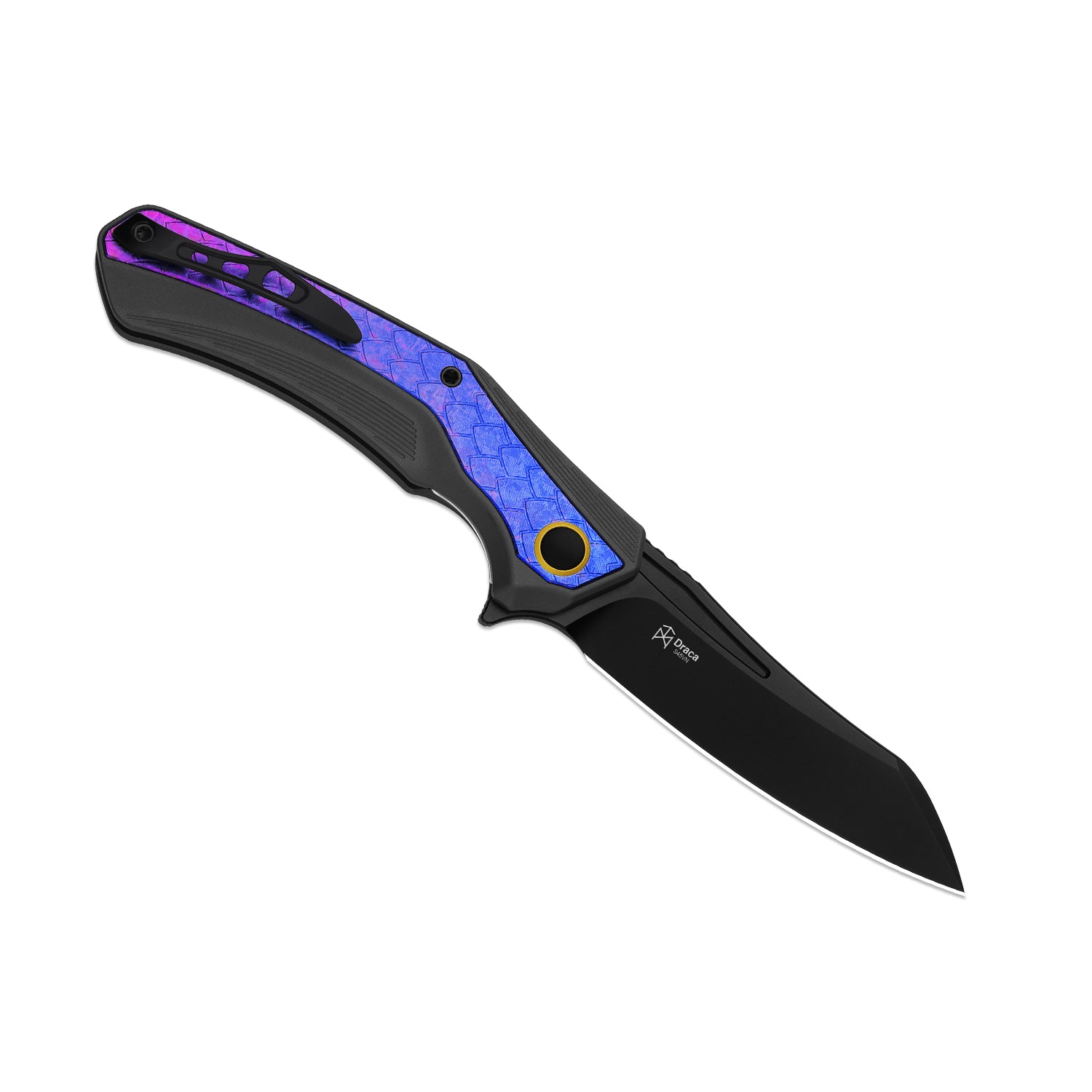 Draca | Flipper | S45VN | Aluminum & Crystallized Titanium | KizerB™ 4751A2
