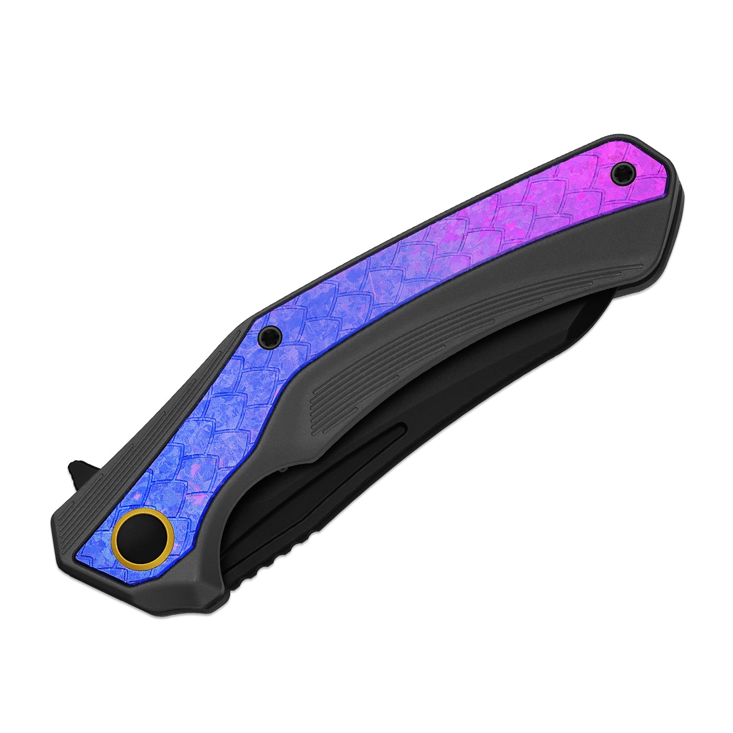 Draca | Flipper | S45VN | Aluminum & Crystallized Titanium | KizerB™ 4751A2