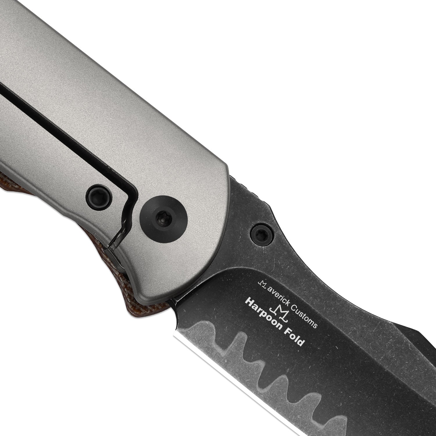 HARPOON FOLD | 3-Layer Composite Steel + Flat Grind | FRAME LOCK | Titanium & Norplex UltreX™ Micarta | KizerB™ 4784A4