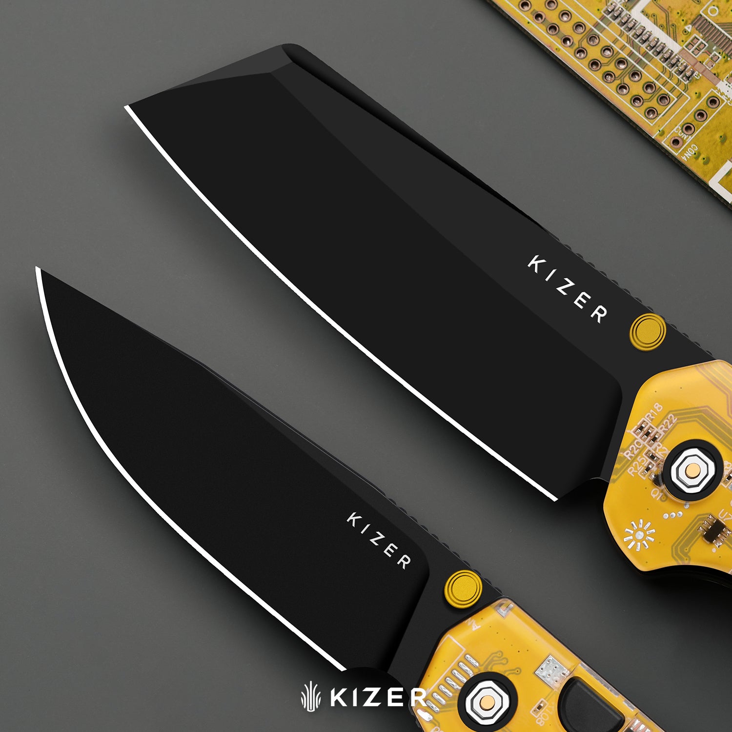 Begleiter PCB | Kizer Button Liner Lock™ | BD1N | Resin & PCB | Black PVD Coating | KizerV™ 3458.2BDA7