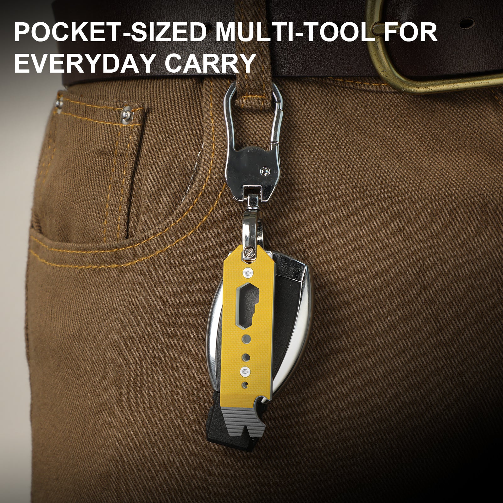 Kizer Titanium & G10 EDC Multi-Functional Tools Orange Pac-Bar