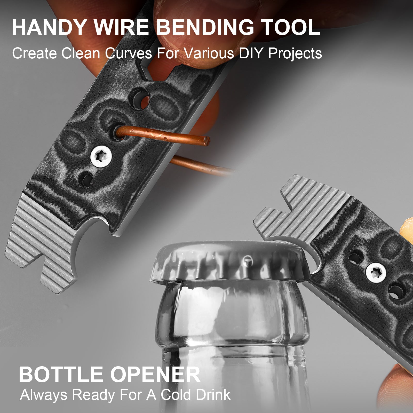Kizer Titanium & Camo Carbon 80's EDC Multi-Functional Multicolored Tools Pac-Bar