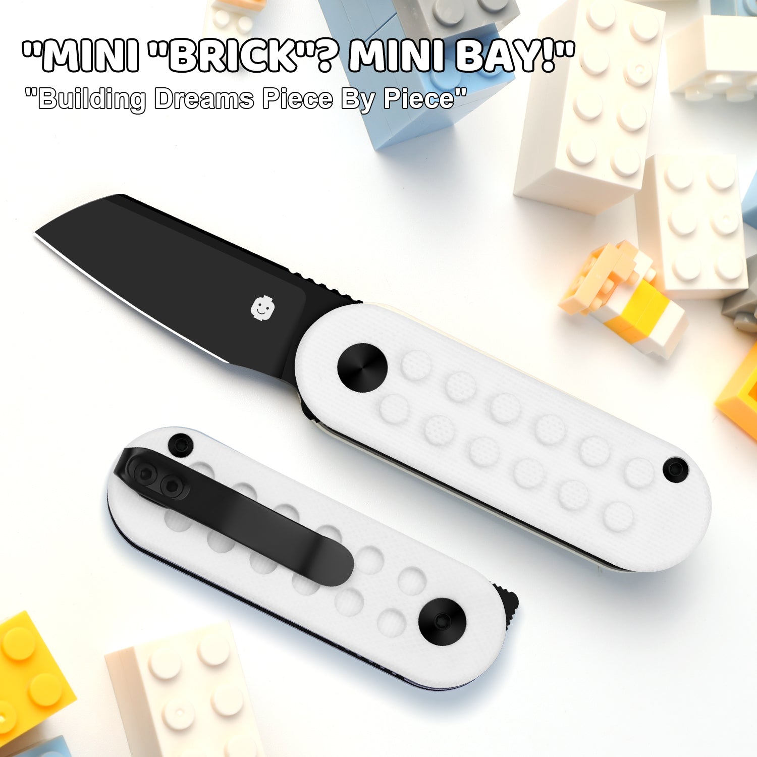 Mini Bay | 14C28N | White Brick G10 Handle | V2583A5