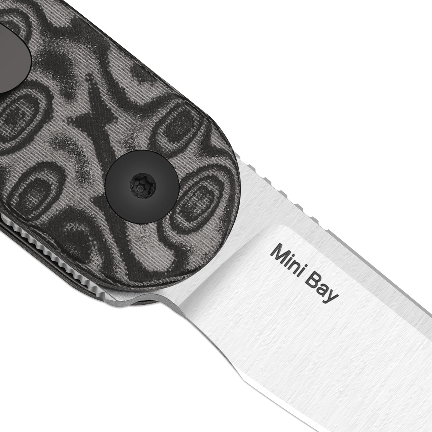 Mini Bay | 14C28N | Vortex Pattern Micarta | KizerV™ 2583A6