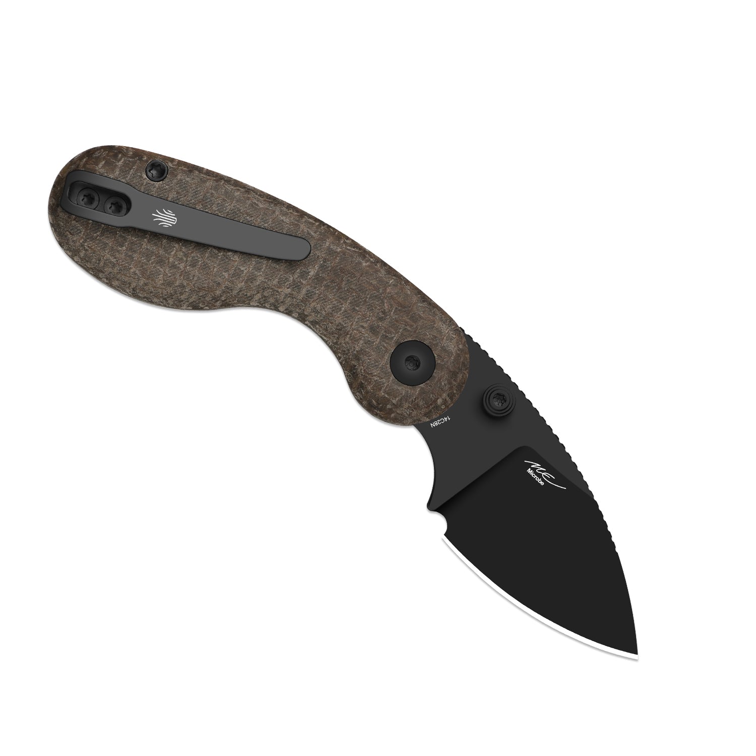 Microbe™ | GID Canvas Micarta Handle | Kizer Button Liner Lock™ | 14C28N |  KizerV™ 2742A10