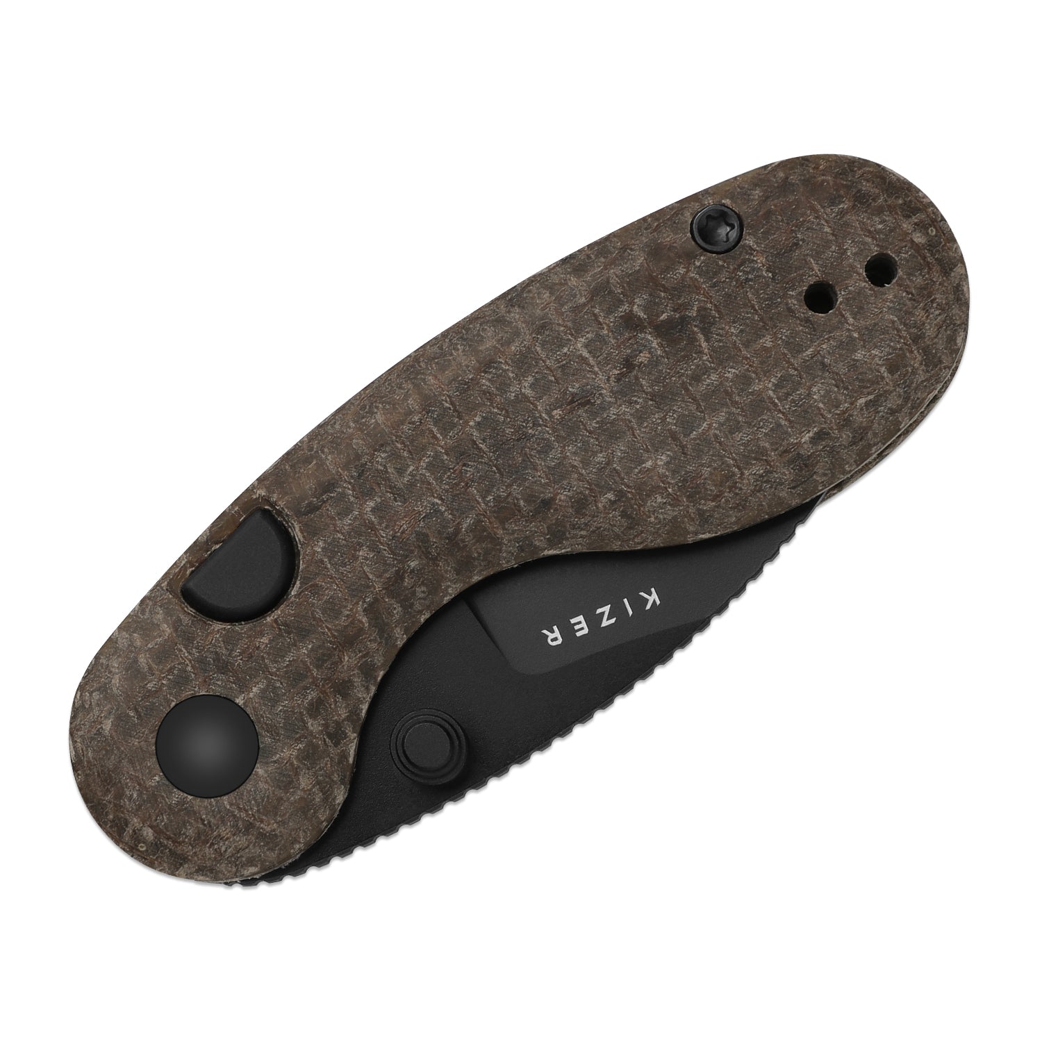 Microbe™ | GID Canvas Micarta Handle | Kizer Button Liner Lock™ | 14C28N |  KizerV™ 2742A10