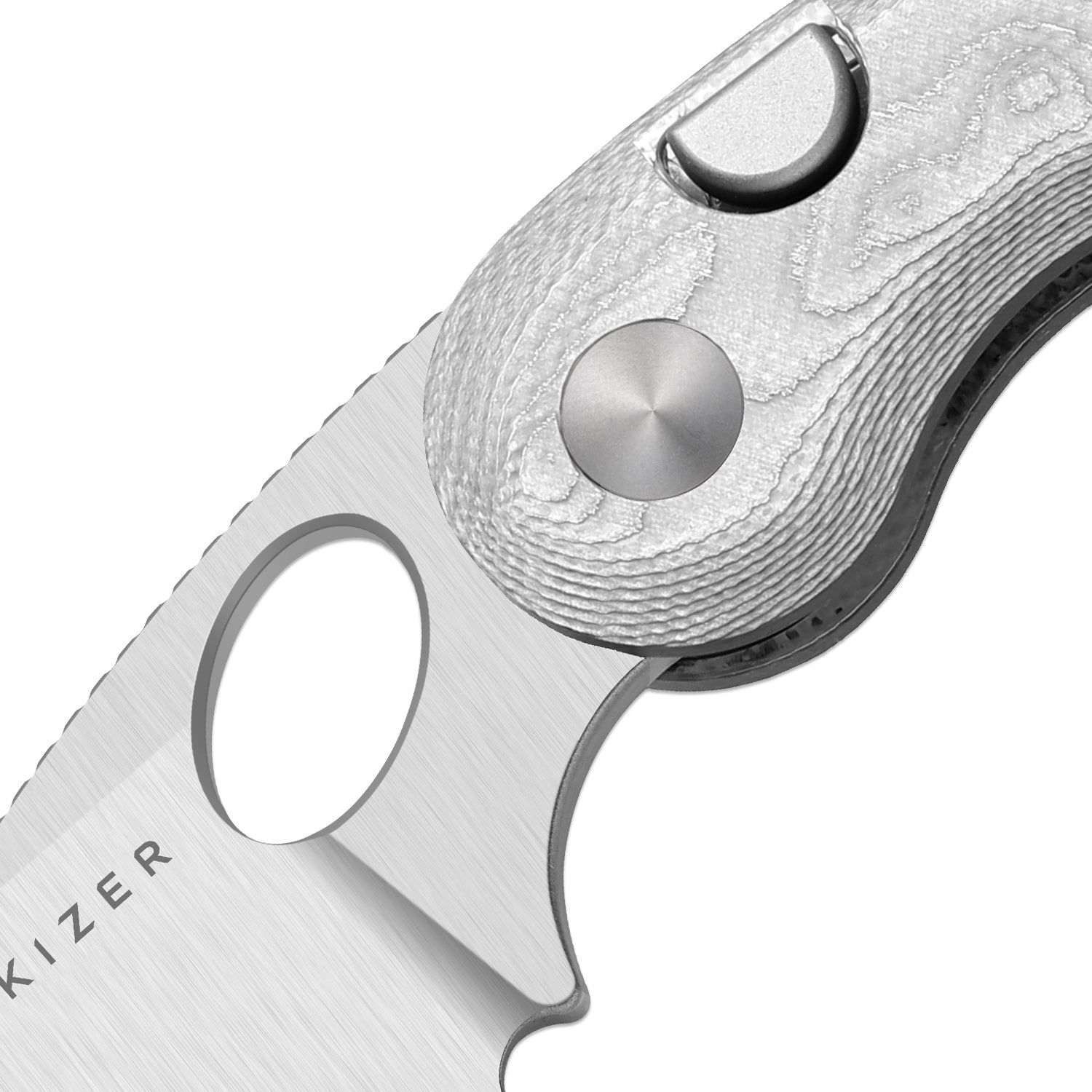 Microbe™ | 5Th Pocket Knife | Kizer Button Liner Lock™ | Aluminum Foil G10 Handle | KizerV™ 2742A11