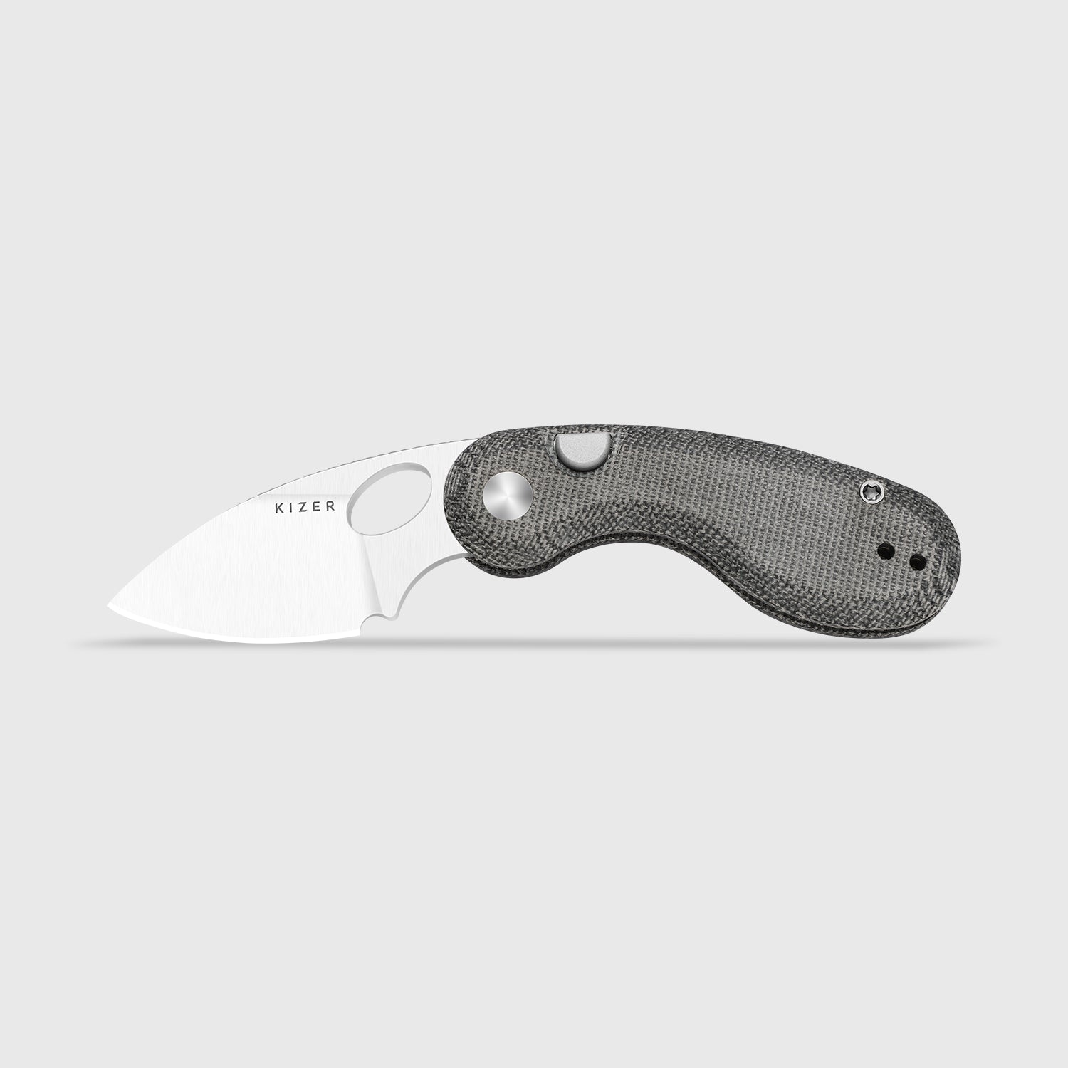 Microbe™ | Kizer Button Liner Lock™ | Norplex UltreX™ Micarta | 14C28N | KizerV™ 2742A2