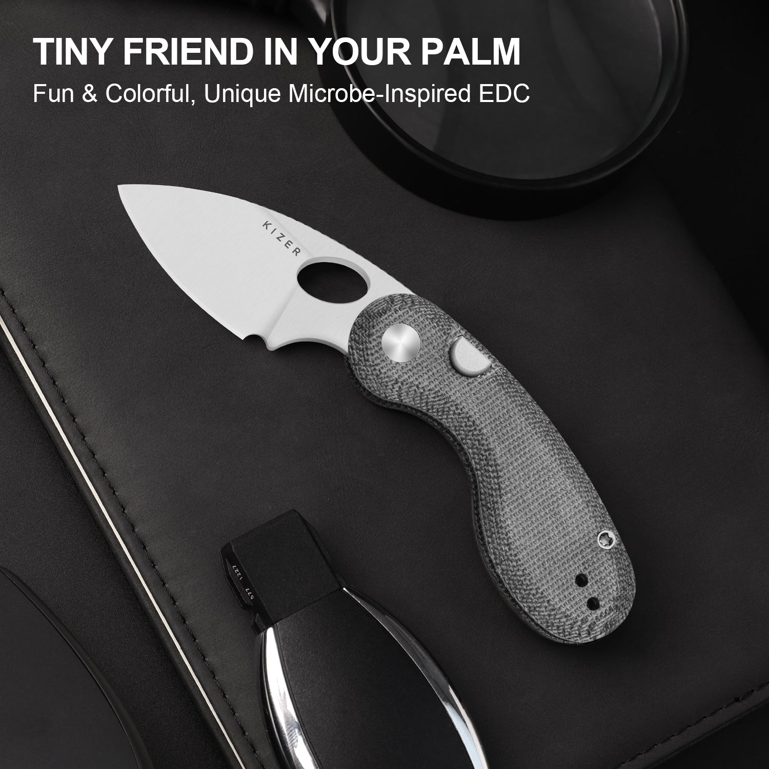 Microbe 2.19 inch 14C28N Norplex UltreX™ Micarta V2742A2-Kizer