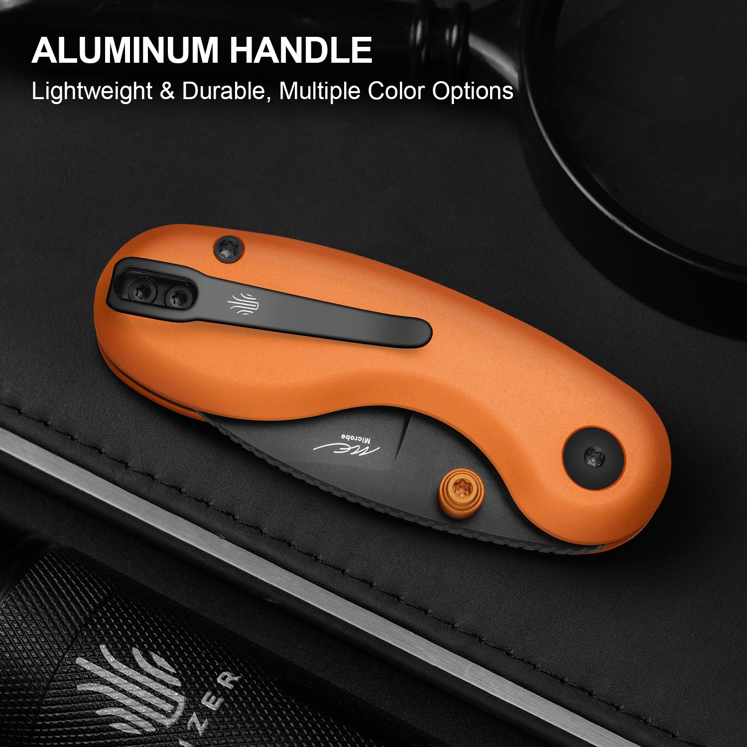 Microbe™ | Kizer Button Liner Lock™ | 14C28N | Aluminum | KizerV™ 2742A3