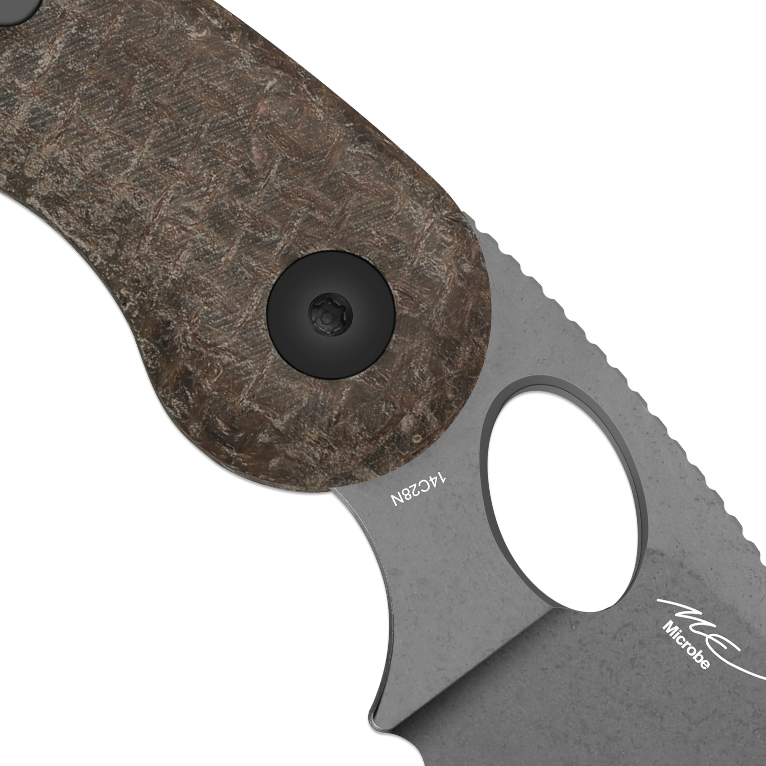 Microbe™ | GID Canvas Micarta Handle | Kizer Button Liner Lock™ | 14C2
