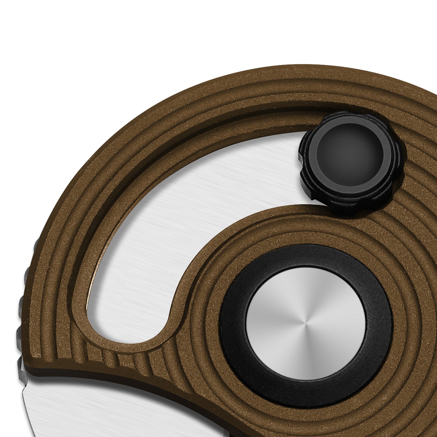 Snail-Trail | 5th Pocket Coin Knife | Detent Slip Joint | AEB-L | Matte Brass-Tone Aluminum Handle | Flat Grind | KizerV™ 2757A1