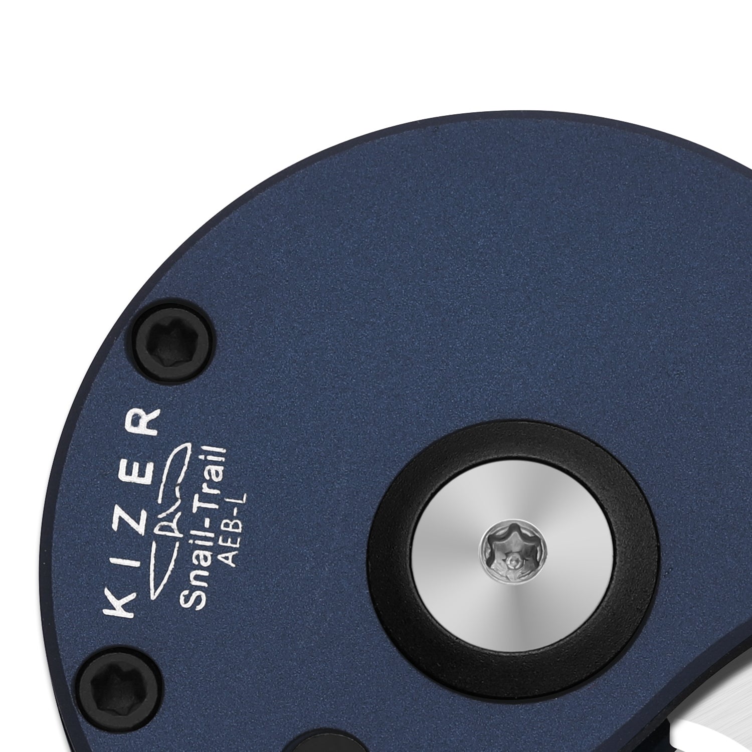 Snail-Trail | 5th Pocket Coin Knife | Detent Slip Joint | AEB-L | Matte Navy Blue Aluminum Handle | Flat Grind | KizerV™ 2757A2