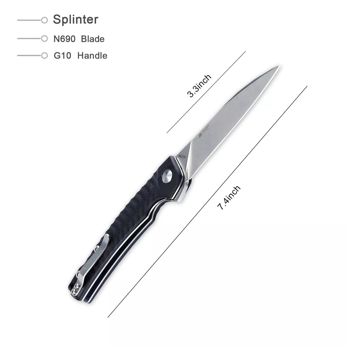 Splinter Flipper Knife N690 Blade G10 Handle V3457N1 Exclusive
