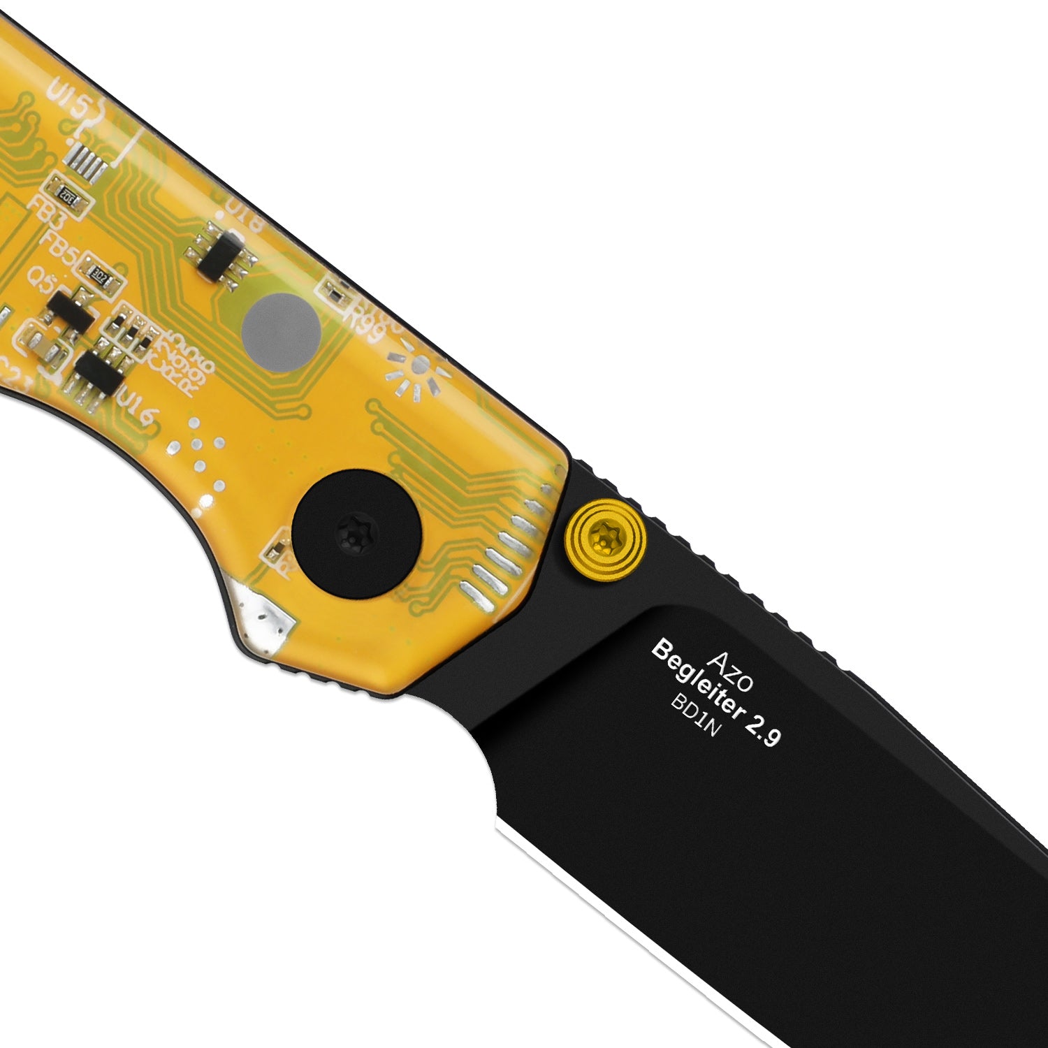 Begleiter PCB | Kizer Button Liner Lock™ | BD1N | Resin & PCB | Black PVD Coating | KizerV™ 3458.2BDA7