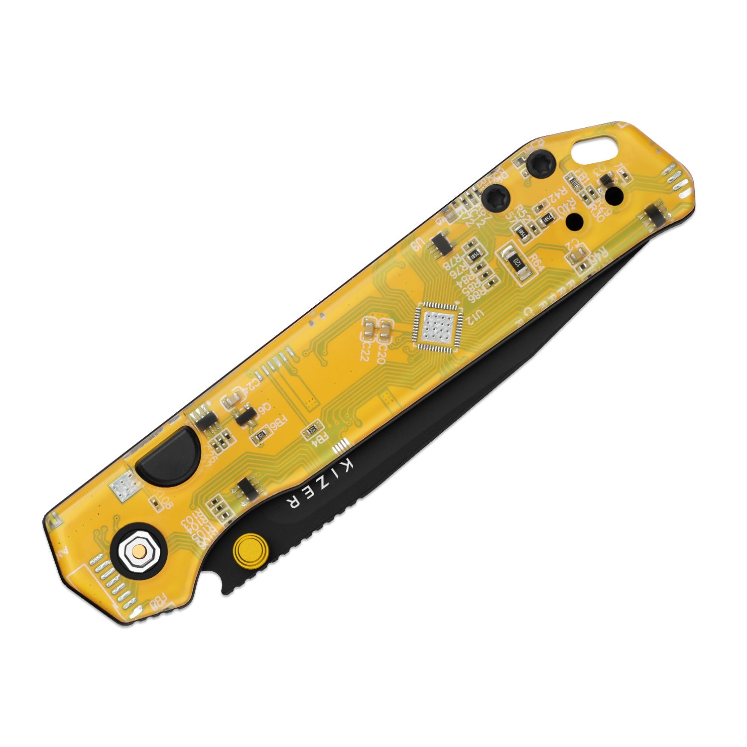 Begleiter PCB | Kizer Button Liner Lock™ | BD1N | Resin & PCB | Black PVD Coating | KizerV™ 3458.2BDA7