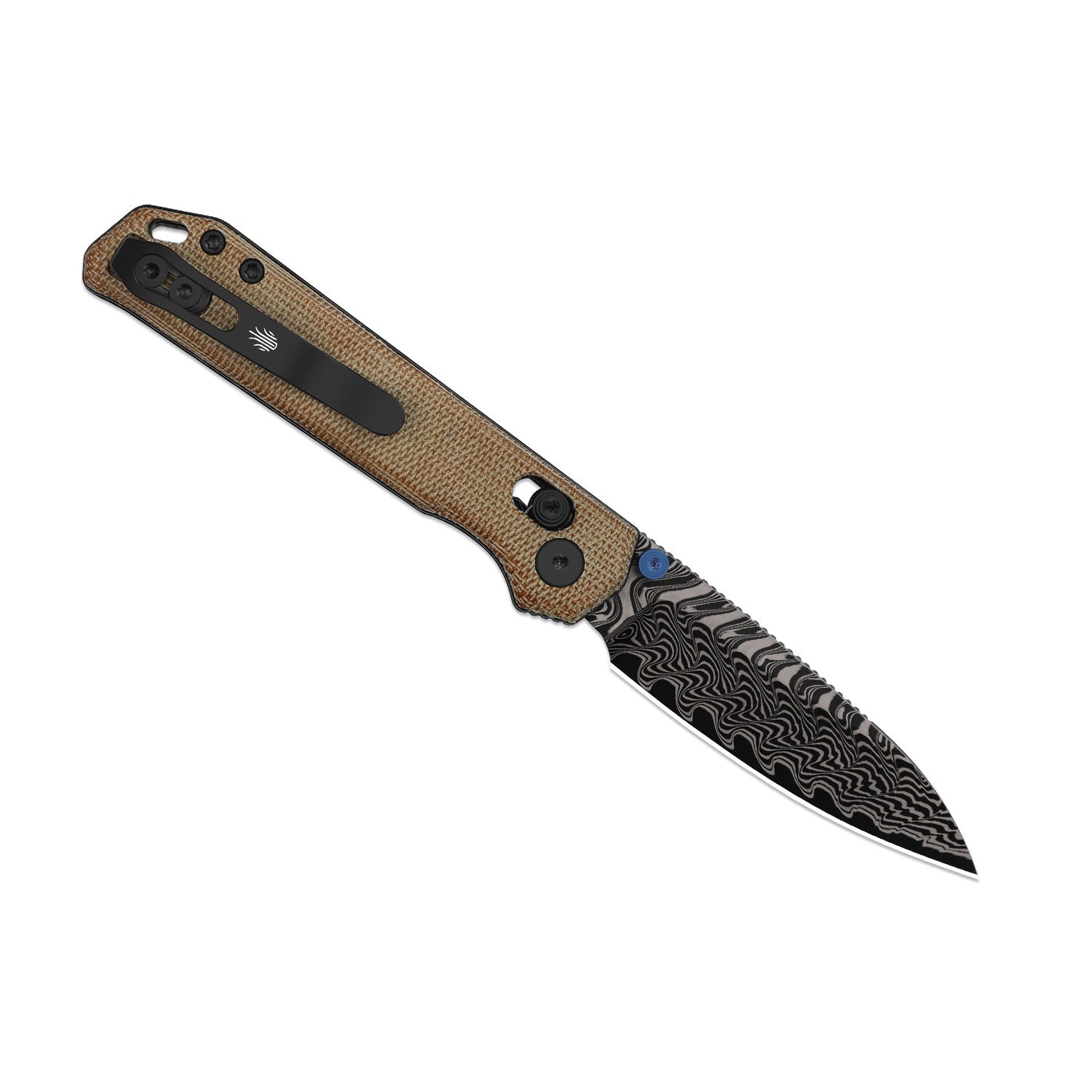 Begleiter 2.9 | Kizer Clutch Lock™ | Norplex UltreX™ Micarta | Damascus | KizerV™ 3458.2CDA2