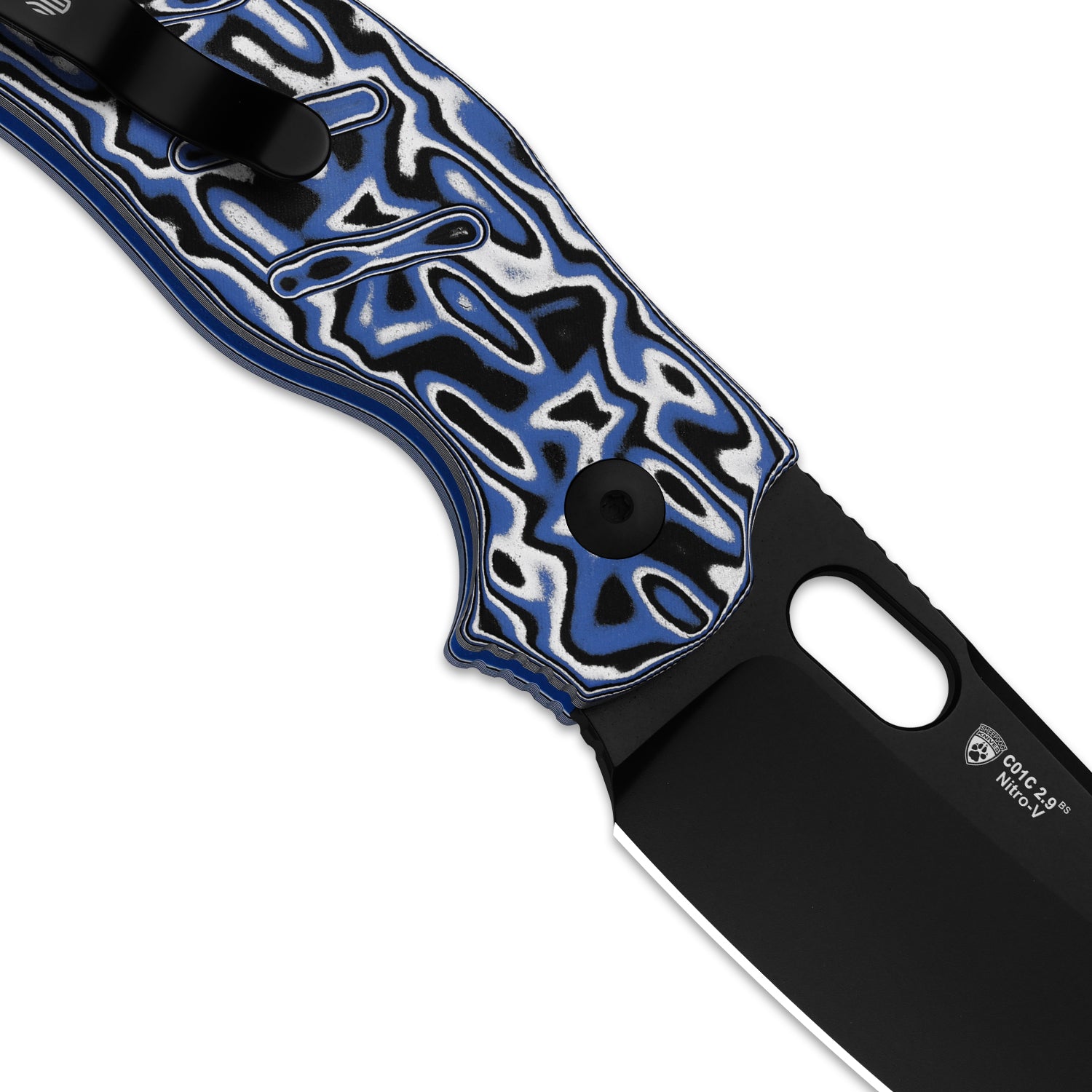 Sheepdog® C01C 2.9 BS | Kizer Button Liner Lock™ | Nitro-V | Vortex Pattern Micarta | PVD Coating | KizerV™ 3488.29BSA1