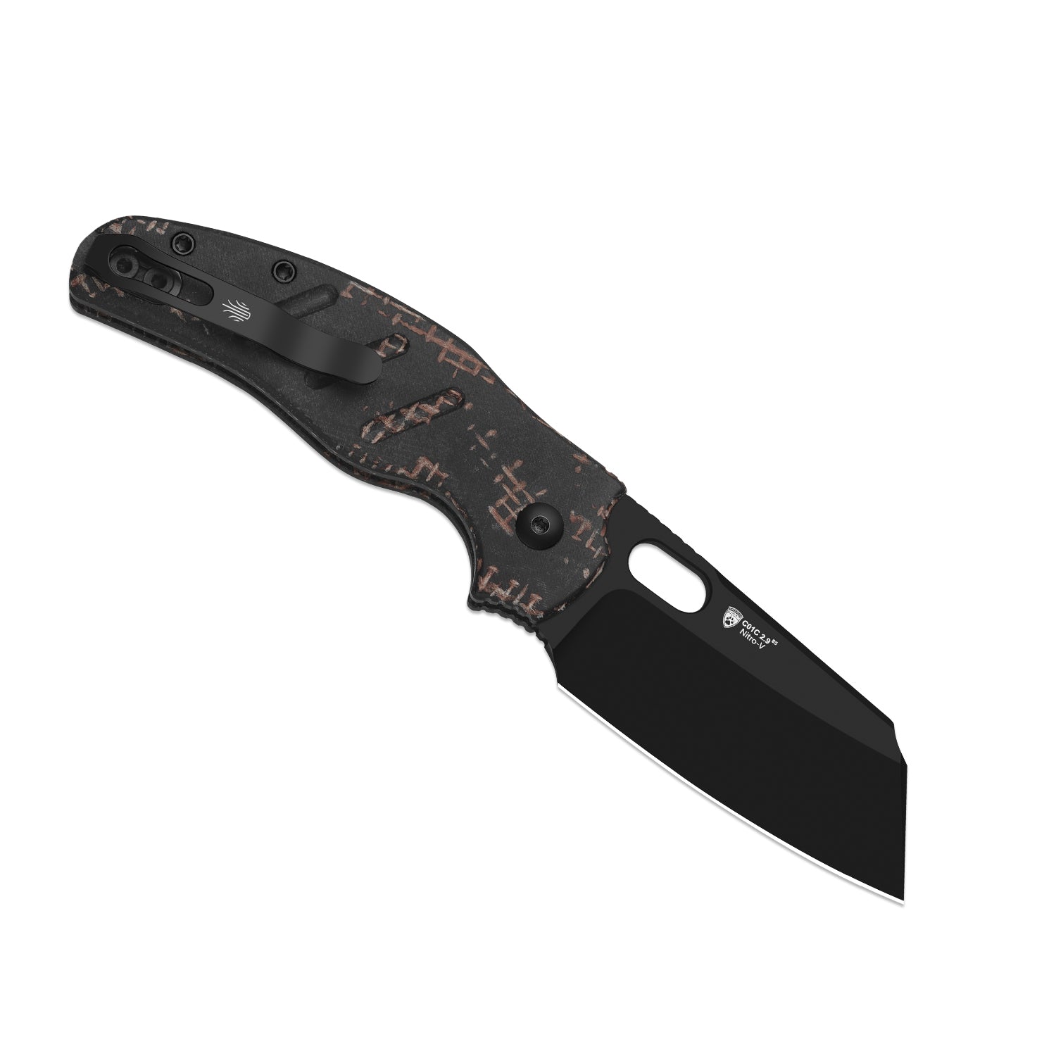 Sheepdog® C01C 2.9 BS | Current Micarta (Burgundy Burlap) | Kizer Butt