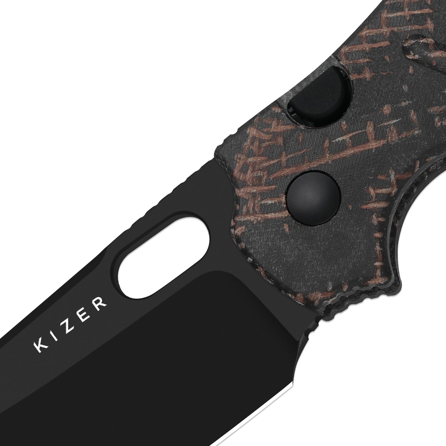 Sheepdog® C01C 2.9 BS | Current Micarta (Burgundy Burlap) | Kizer Button Liner Lock™ | Nitro-V  | KizerV™ 3488.29BSA4