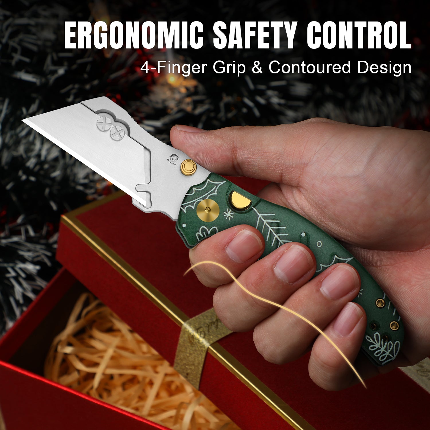 Christmas | Sheepdog® C01C 2.9 | Kizer Button Liner Lock™ | Utility Knives | Limited | KizerV™ 3488.29JMC1