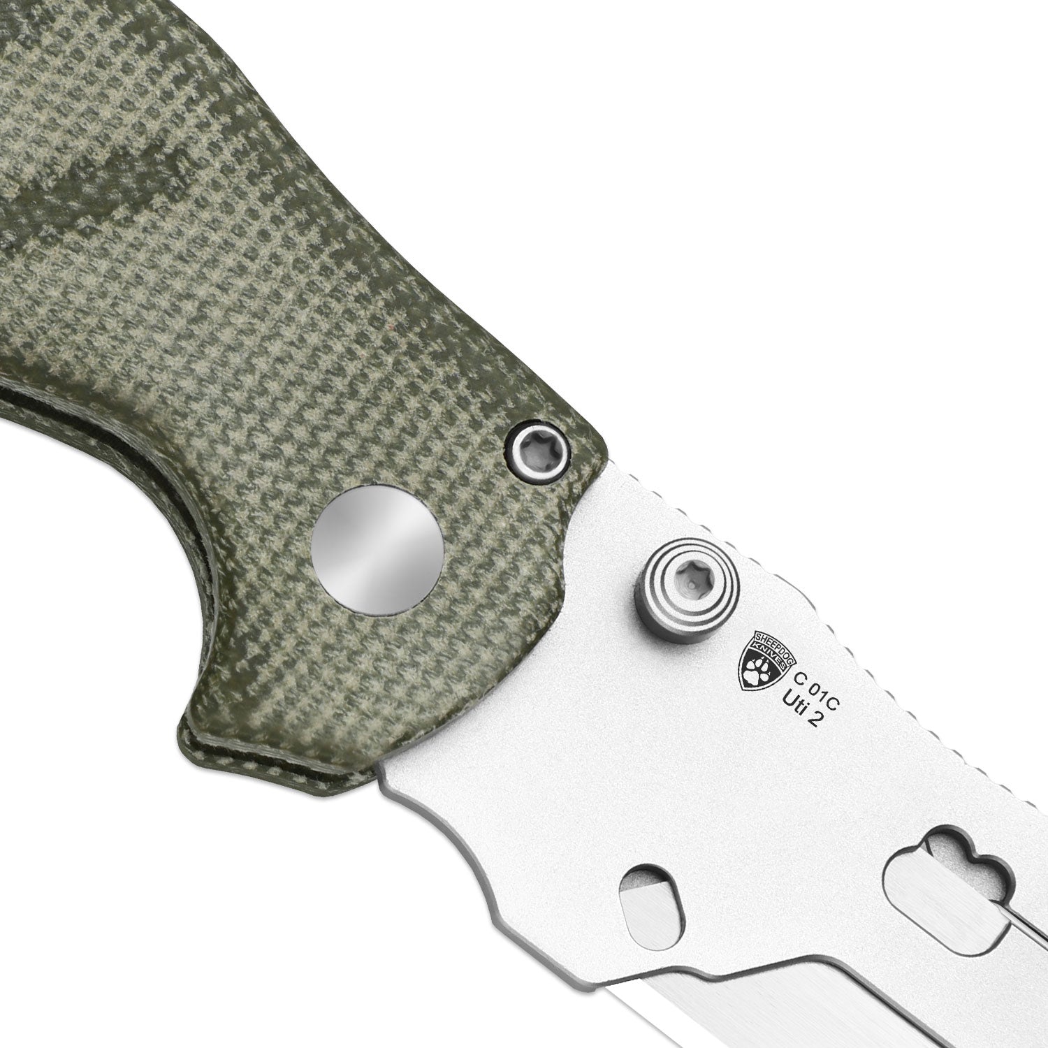 Sheepdog® Utility Knives | Kizer Button Liner Lock™ | C01C Uti 2 | 5Cr15MoV | Micarta | KizerV™ 3488.29JNA1