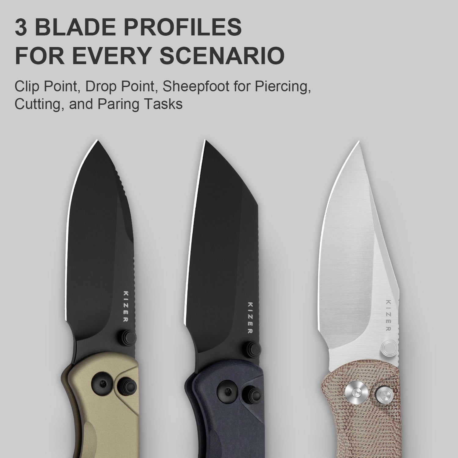 Drop Bear® 2 | Kizer Button Liner Lock™ | Nitro-V | Aluminum | KizerV™ 3619.2CD1