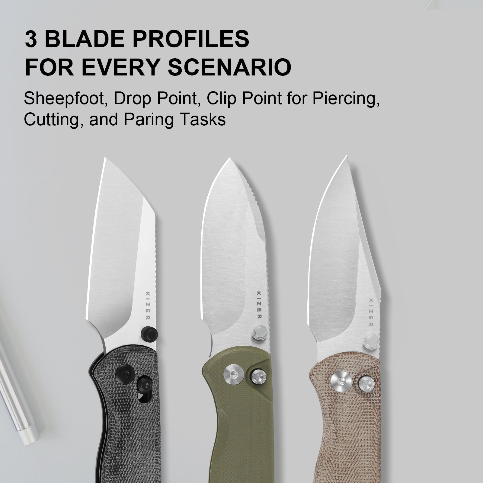 Drop Bear® 2 | Kizer Clutch Lock™ | Nitro-V | Micarta | KizerV™ 3619.2KS1