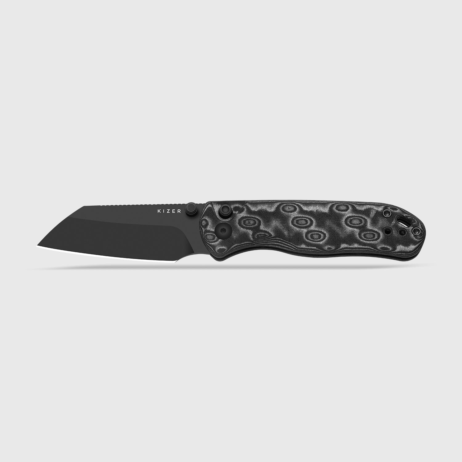 Drop Bear® 2 | Kizer Button Liner Lock™ | Nitro.V | Micarta With Vortex Pattern | KizerV™ 3619.2PR1
